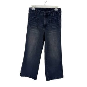 KUT from the Kloth Meg Wide Leg High Rise Jeans Dark Wash Women's Size Unknown